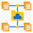 Cloud File Work From Home Icon