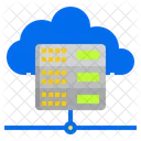 Cloud Server Cloud Database Cloud Hosting Icon