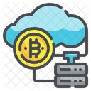 Cloud Server Data Storage Digital Currency Cryptocurrency Icon