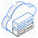 Cloud Storage Cloud Database Cloud Hosting Icon
