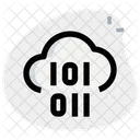 Cloud-Server-Binärdatei  Symbol