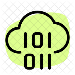 Cloud Server Binnary Icon