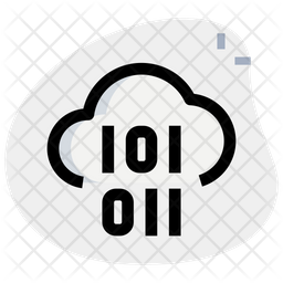 Cloud Server Binnary Icon
