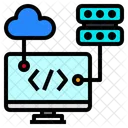 Cloud Server Coding  Icon