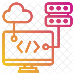 Cloud Server Coding  Icon