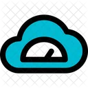 Geschwindigkeit des Cloud-Servers  Symbol