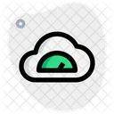 Geschwindigkeit des Cloud-Servers  Symbol