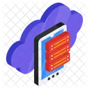 Cloud Server Cloud Datacenter Cloud Database Icon