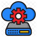 Cloud-Server-Konfiguration  Symbol