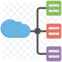 Cloud Server Structure  Icon
