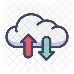 Cloud Server Upload Download  Icon