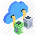 Cloud Servers Cloud Storage Cloud Data Icon