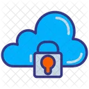 Cloud Data Lock Cloud Hosting Cloud Services Icon