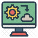 Cloud Setting Monitor Icon