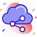 Cloud Media Network Share Icon