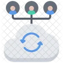 Cloud Sharing Benutzer Cloud Sharing Mann Icon