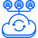 Cloud Sharing User Cloud Sharing Man Icon
