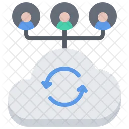 Cloud Sharing User  Icon