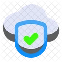 Cloud Shield Approved Shield Approved Cloud Security Icon