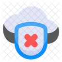 Cloud Shield Rejected Cloud Data Icon