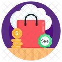 Cloud Purchase Cloud Shopping Cloud Sales Symbol