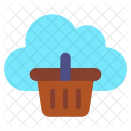 Cloud Shopping  Icon