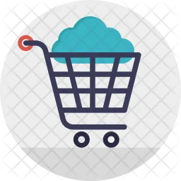 Cloud Shopping Cart  Icon