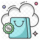 Cloud Shopping Discount  Icon