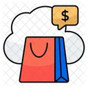 Cloud Shopping Cloud Handbag Cloud Shopping Bag Icon