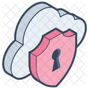 Cloud Sicherheit Cloud Schutz Gesperrte Cloud Icon