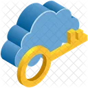 Cloud Computer Schlussel Symbol