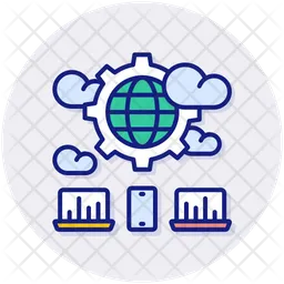 Cloud Sourcing  Icon