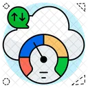 Cloud Speed Test Speed Optimization Cloud Technology Icon