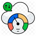 Cloud Speed Test Speed Optimization Cloud Technology Icon