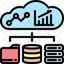 Cloud Server Statistik Symbol