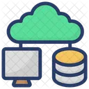 Cloud Speicher Cloud Hosting Cloud Technologie Symbol