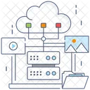 Big Data Datenserver Cloud Server Symbol