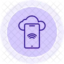 Cloud Storage App Zeilensymbol Symbol