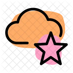 Cloud Star  Icon