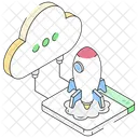Cloud Startup Launch Cloud Service Icon