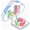 Cloud Statistics Infographics Cloud Service Icon