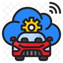 Cloud-Steuerung Auto  Symbol