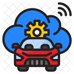 Cloud-Steuerung Auto  Symbol