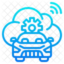 Cloud-Steuerung Auto  Symbol