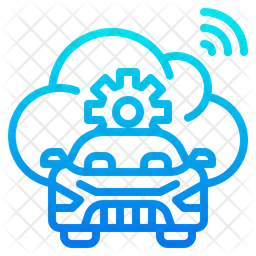 Cloud-Steuerung Auto  Symbol