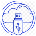 Cloud Storage Cloud Technology Cloud Data Saving Icon