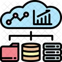 Cloud Server Statistics Icon
