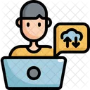 Cloud Working Working At Home Icon