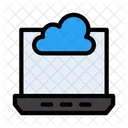 Cloud Database Laptop Icon