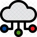 Cloud Storage Cloud Files And Folders Symbol